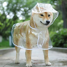 Load image into Gallery viewer, Pet Dog Puppy Transparent Rainwear Raincoat Pet Hooded Waterproof Jacket Clothes Soft PVC Small Dogs Raincoat Puppy Rain Poncho
