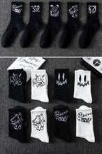 Load image into Gallery viewer, 10 pairs of men's sports socks, casual, breathable, and versatile. Ghost face graffiti personalized socks
