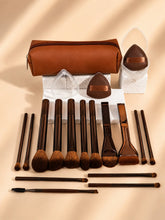 Load image into Gallery viewer, Makeup Brush Set - 18pcs High-Value Multi-Functional - Including 15 Makeup Brushes + 2 Powder Puffs + Makeup Bag - Travel-Friend
