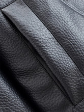 Load image into Gallery viewer, Black Faux Leather Moto Jacket

