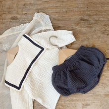 Load image into Gallery viewer, Navy Cotton Baby Outfit Set
