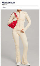 Load image into Gallery viewer, New Gym Yoga Outfit for Women Zipper Long Sleeve Fitness Suit Daily Casual Running Fitness Sportswear Two-Piece Sets Coat+Pants
