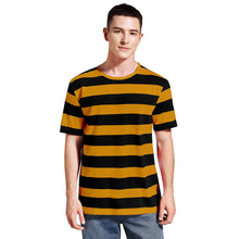 Load image into Gallery viewer, Men Striped T-Shirt Stripes Top Tees Male Fashion Short Sleeve Shirts Costume Cosplay Party Blue Red White Black Yellow T Shirt
