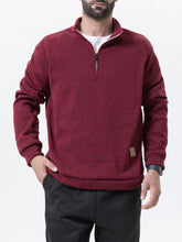 Load image into Gallery viewer, Modern Half Zip Knit Sweatshirt
