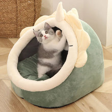 Load image into Gallery viewer, Pet Tent Cave Bed for Cats Small Dogs Self-Warming Cat Tent Bed Cat Hut Comfortable Pet Sleeping Bed Foldable Removable Washable
