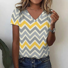 Load image into Gallery viewer, New Women's T-Shirts Funny Stripe Print Top Fashion Simple Pattern T Shirts for Women Summer Leisure Female Clothing Streetwear

