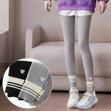 Load image into Gallery viewer, Girls Leggings Spring Autumn Casual Outerwear Pants 3-10Y Heart Pattern Ribbed Cuffs Kids Stretchy Tights Fashion Girls Bottoms
