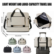 Load image into Gallery viewer, Travel Bag with Large Capacity for Short-Distance Travel, Storage Luggage Bag, Portable Lightweight Crossbody Sports and Fitness Bag for Women, Expandable and Can Be Attached to a Trolley Case
