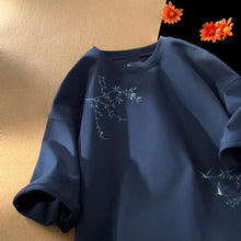 Load image into Gallery viewer, Men's Oversized T-shirts Fashion White Cotton T Shirt for Men Casual Summer Wear Bird Print Tee Shirts Men Clothing Lightweight
