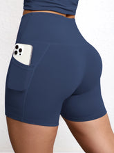 Load image into Gallery viewer, Yoga Shorts with Pockets High Waist Butt Lifting Cyclings Tights Outdoor Workout Jogging Shorts Sportswear Gym Running Short
