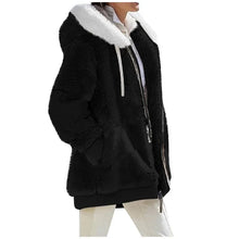 Load image into Gallery viewer, Autumn Winter Fashion Women's Coat New Casual Hooded Zipper Lady Clothes Cashmere Female Fleece Jacket Solid Color Ladies Coats
