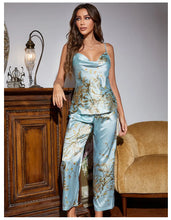 Load image into Gallery viewer, Cherry Satin Long Pajama Set
