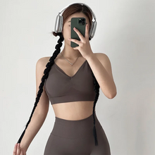 Load image into Gallery viewer, Women's Yoga Set Strappy Sports Bra &amp; High Waisted Shorts | Quick Dry Padded Butt Lifting Workout Outfit for Running Traini
