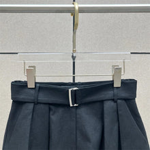 Load image into Gallery viewer, women's shorts New high waisted slim mini pants for summer 2026 linen blend casual shorts Belt decoration shorts women's pants
