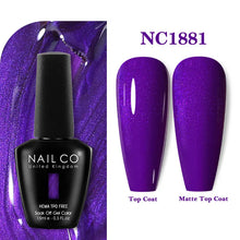 Load image into Gallery viewer, NAILCO 333 Colors Gel Nail Polish Semi Permanent Varnishes Nails Art Design Hybrid Soak Off Top Base Coat UV Gel Manicure 15ml
