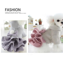 Load image into Gallery viewer, Fashion Autumn Winter Outfit Pet Dog Clothes Woolen Tutu Skirt Pet Coat Dog Dresses Teddy Bear Cat Princess Skirt for Small Dogs
