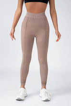 Load image into Gallery viewer, Women Striped Leggings V Back Fashion Gym Outdoor Fitness Athletic Workout Elastic Leggins Yoga Pants Sports Training Tights
