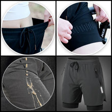 Load image into Gallery viewer, WOSAWE MTB Shorts Summer Men Cycling Shorts 2 in 1 Mountain Bike Padded Shorts Double Layer Downhill Bike Quick Dry Short Pants
