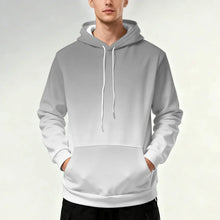 Load image into Gallery viewer, Gray White Gradient Pullover Hoodie
