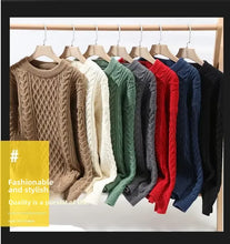 Load image into Gallery viewer, Trendy Knitted Sweater For Men Casual Round Neck Pullover Male Knitted Soft Fall Winter Fashion Long Sleeve Mens Kntwear Outwear
