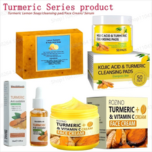 Load image into Gallery viewer, Turmeric Lemon Soap/cleansing pad/Face Cream/Serum Turmeric Series Skincare Product Brighten Skin Tone For All Skin Type Nourish
