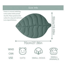 Load image into Gallery viewer, Leaves Shaped Pet Bed Reversible Soft Washable Non Slip Cushion For Cats Dogs Indoor Travel Camping Comfortable Cozy Cooling Mat
