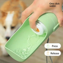 Load image into Gallery viewer, Pet Travel Water Bottle Portable with Food Container Foldable 2in1 Pet Outdoor Bowl Puppy Dog Cat Travel Drinking Food Feeder
