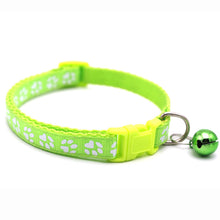 Load image into Gallery viewer, Pet Collar With Bell Cartoon Footprint Colorful Dog Puppy Cat Accessories Kitten Collar Adjustable Safety Bell Ring Necklace Pet
