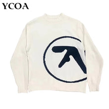 Load image into Gallery viewer, Men's Sweater Aphex Twin Knit Winter Oversized Vintage Long Sleeve Tops Jumper Pullover Y2k Streetwear Graphic Fashion Clothing
