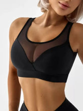 Load image into Gallery viewer, Women's Fitness Yoga Set Nude Mesh Splicing Bra with High-Waisted Leggings Cross-Border Fishing Net Design for Comfortable Wear

