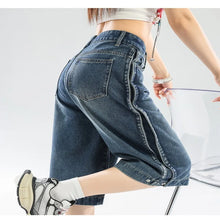 Load image into Gallery viewer, Denim Shorts for Women Summer  Fashion Trendy Loose Fitting Casual Female Jeans Breathable Comfy Streetwear
