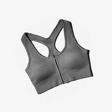 Load image into Gallery viewer, Sports Bra Crop Top Zipper Fitness Women Sportswear Sport Top Bras For Fitness Gym Female Running Push Up Yoga Workout Bra
