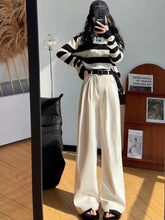 Load image into Gallery viewer, Women's Pants Autumn Winter Corduroy High Waist Wide Leg Pants for Women Casual Trousers Female Straight Pants Women Clothes New
