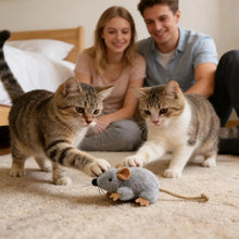 Load image into Gallery viewer, Plush Cat Toy Mouse Realistic Moving Tail with Sound Interactive Kitten Toys for Indoor Cats Hunting Game Play Pet Supplies
