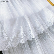 Load image into Gallery viewer, Women Skirts Cake-Style Skirt Spring Summer Fashion Lace Skirts Ladies High-Waisted Slimming Long Lace Skirt Elegant Tulle Skirt
