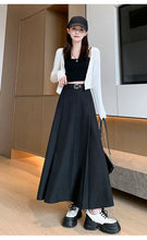 Load image into Gallery viewer, Elegant Skirts for Women Korean Style Long Skirt Female Black Pleated Midi Skirt Women's Clothing Office Lady Skirts Outfits New
