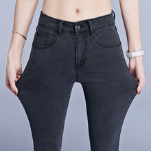 Load image into Gallery viewer, Jeans for Women Mom Jeans Blue Gray Black Woman High Elastic Stretch Jeans Female Washed Denim Skinny Pencil Pants
