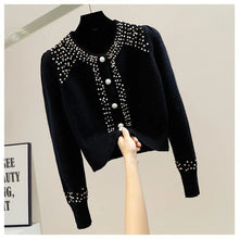 Load image into Gallery viewer, Slim O-Neck Knit Cardigan Sweater
