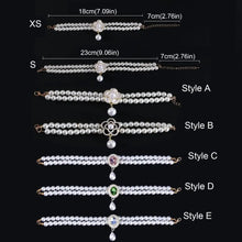 Load image into Gallery viewer, Pet Accessories Double Layer Pearl Pet Necklace Sweet Flower Pendant Cat Neck Chain Adjustable Pet Pearl Collar Photograph
