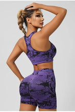 Load image into Gallery viewer, Women Seamless Tie Dye Yoga Set Quick Dry Sports Bra Shorts Lightweight Breathable Workout Outfit
