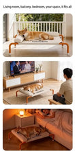 Load image into Gallery viewer, Pet Furniture Mesh Elevated Dog Beds Breathable Removable Raised Dog Bed with Pillow Outside Dog Bed Cat Patio Sunbathing

