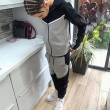 Load image into Gallery viewer, Luxury Brand Men Tracksuits 2-piece Set Black Sports Suit Tracksuits Jogging Men's Clothing Sweatpants Zip Sweatshirts Techwear
