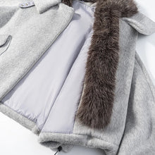 Load image into Gallery viewer, HH Women Fashion Coats Gray Turn-Down Collar Long Sleeves Pockets Decoration Zipper Winter Short Coat Woman Casual Loose Jackets
