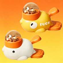 Load image into Gallery viewer, Dog 2-in-1 Interactive Toy Pet Automatic Food Treat Dispenser Cartoon Duck Design Slow Food Pet Snack Feeder for Dog Training
