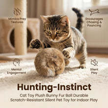 Load image into Gallery viewer, 1/2/3/6pcs Rabbit Fur Ball Interactive Cat Toy Pet Product Containing Catnip Toy Ball Chasing Plush Toy Ball Cat Accessories 8cm
