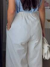 Load image into Gallery viewer, Summer White Pants For Women Cotton Formal High Waist Wide Leg Trousers Ladies Elegant Summer Women's Pants Straight Leg Office
