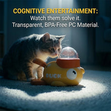 Load image into Gallery viewer, Dog 2-in-1 Interactive Toy Pet Automatic Food Treat Dispenser Cartoon Duck Design Slow Food Pet Snack Feeder for Dog Training
