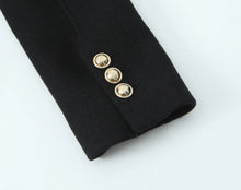 Load image into Gallery viewer, Retro Black Wool Long Coat
