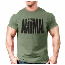 Load image into Gallery viewer, Animal Print Tracksuit Funny T Shirt Muscle Shirt Trends In 2021 Fitness Cotton Brand Clothes For Men Bodybuilding Tee Large XXL

