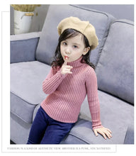 Load image into Gallery viewer, New Sweater Kids Sweaters Autumn Girls Turtleneck Sweaters 1-9Yrs Baby Boys Pullover Winter Knitted Bottoming Boys Sweaters
